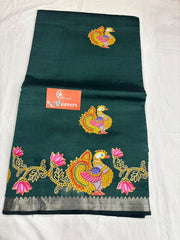 pure handloom Mangalagiri cotton-silk saree