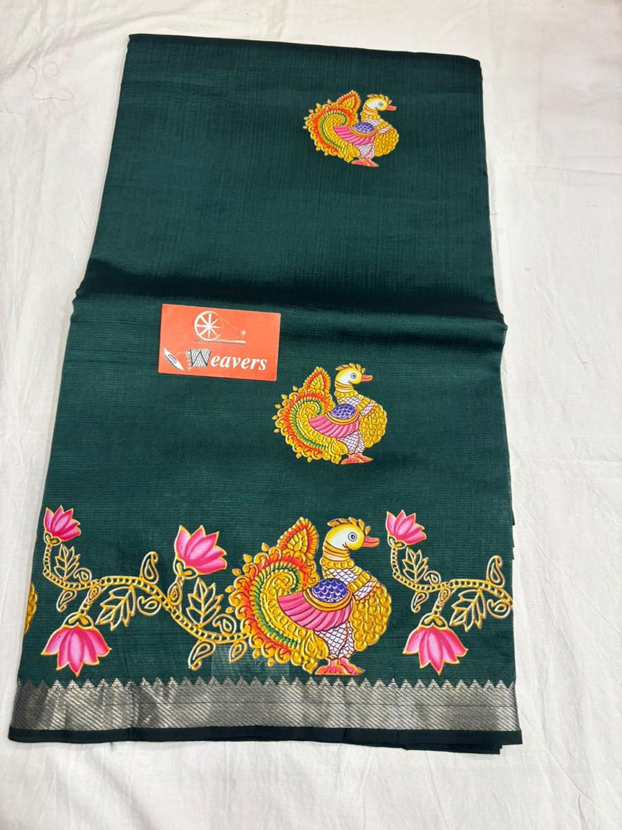 pure handloom Mangalagiri cotton-silk saree