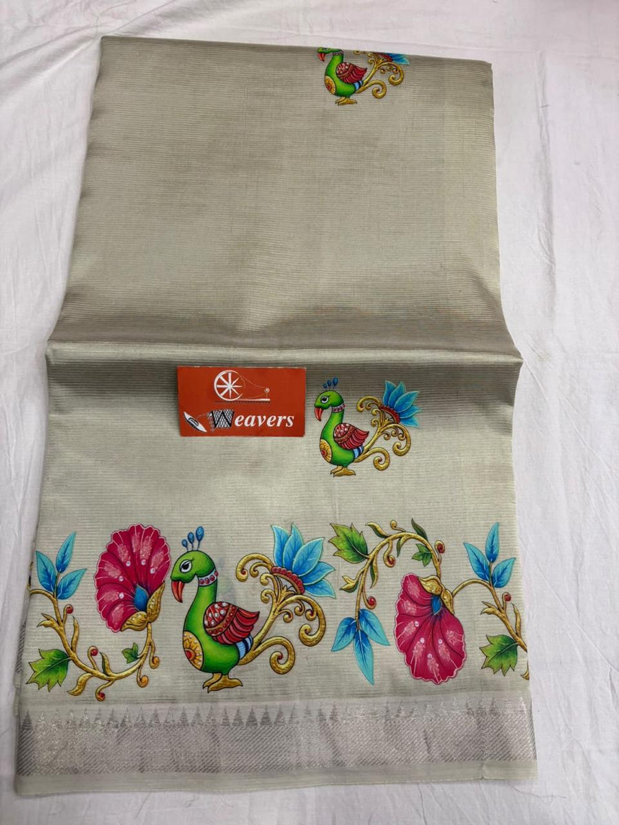 pure handloom Mangalagiri cotton-silk saree