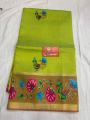 pure handloom Mangalagiri cotton-silk saree