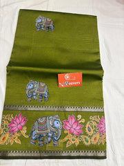pure handloom Mangalagiri cotton-silk saree