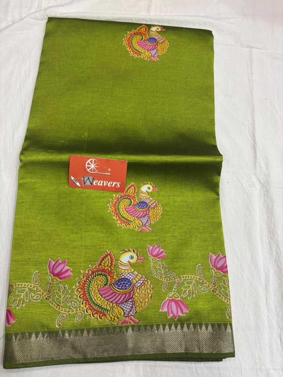 pure handloom Mangalagiri cotton-silk saree