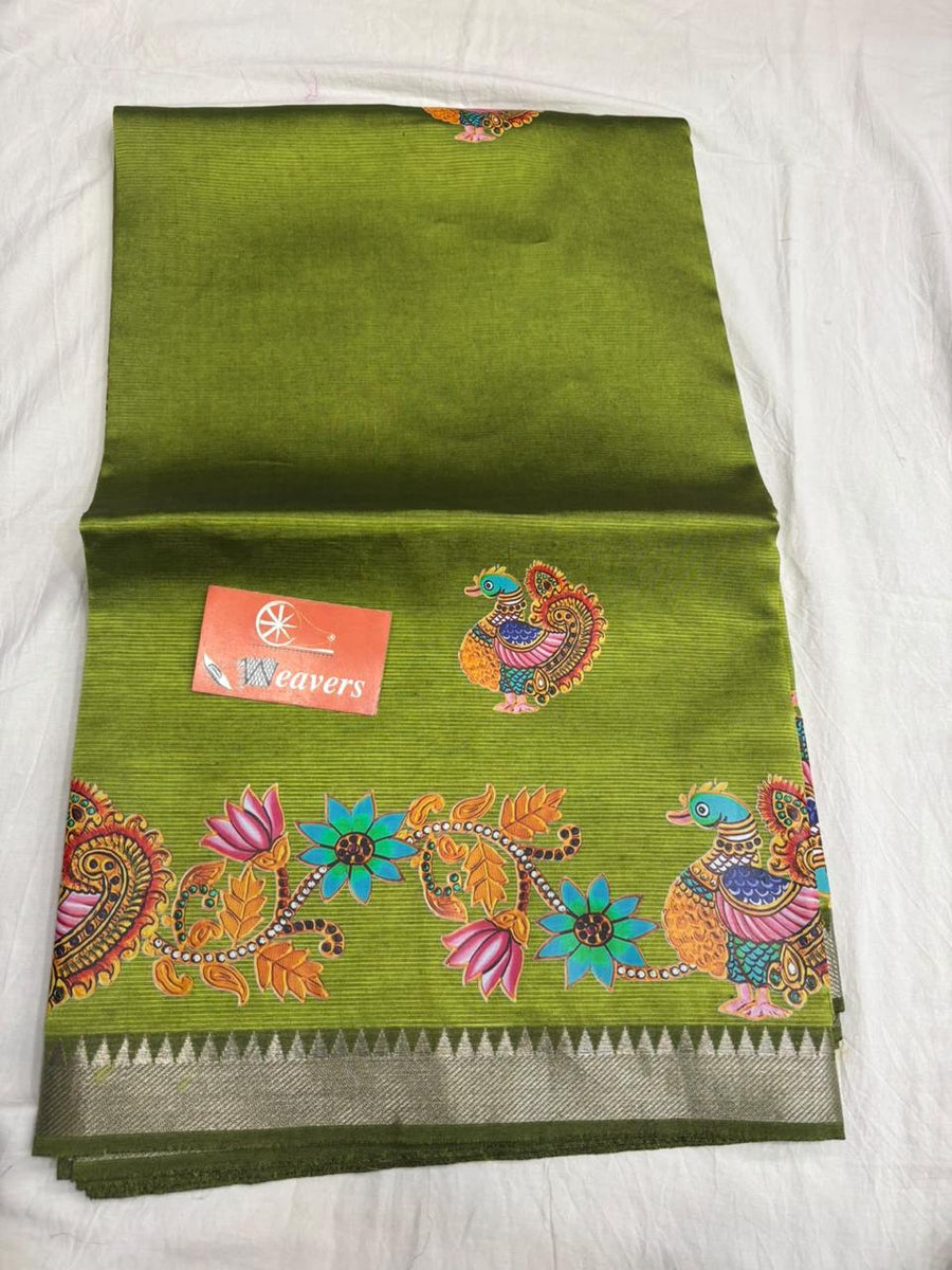 pure handloom Mangalagiri cotton-silk saree