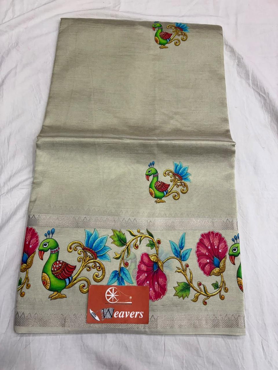 pure handloom Mangalagiri cotton-silk saree