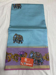 pure handloom Mangalagiri cotton-silk saree