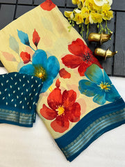heavy georgette silk saree