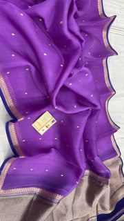 Pure handloom Banarasi Kora Organza Saree