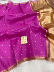 Pure handloom Banarasi Kora Organza Saree