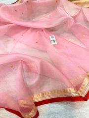 Pure handloom Banarasi Kora Organza Saree