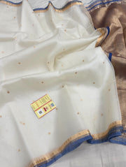 Pure handloom Banarasi Kora Organza Saree