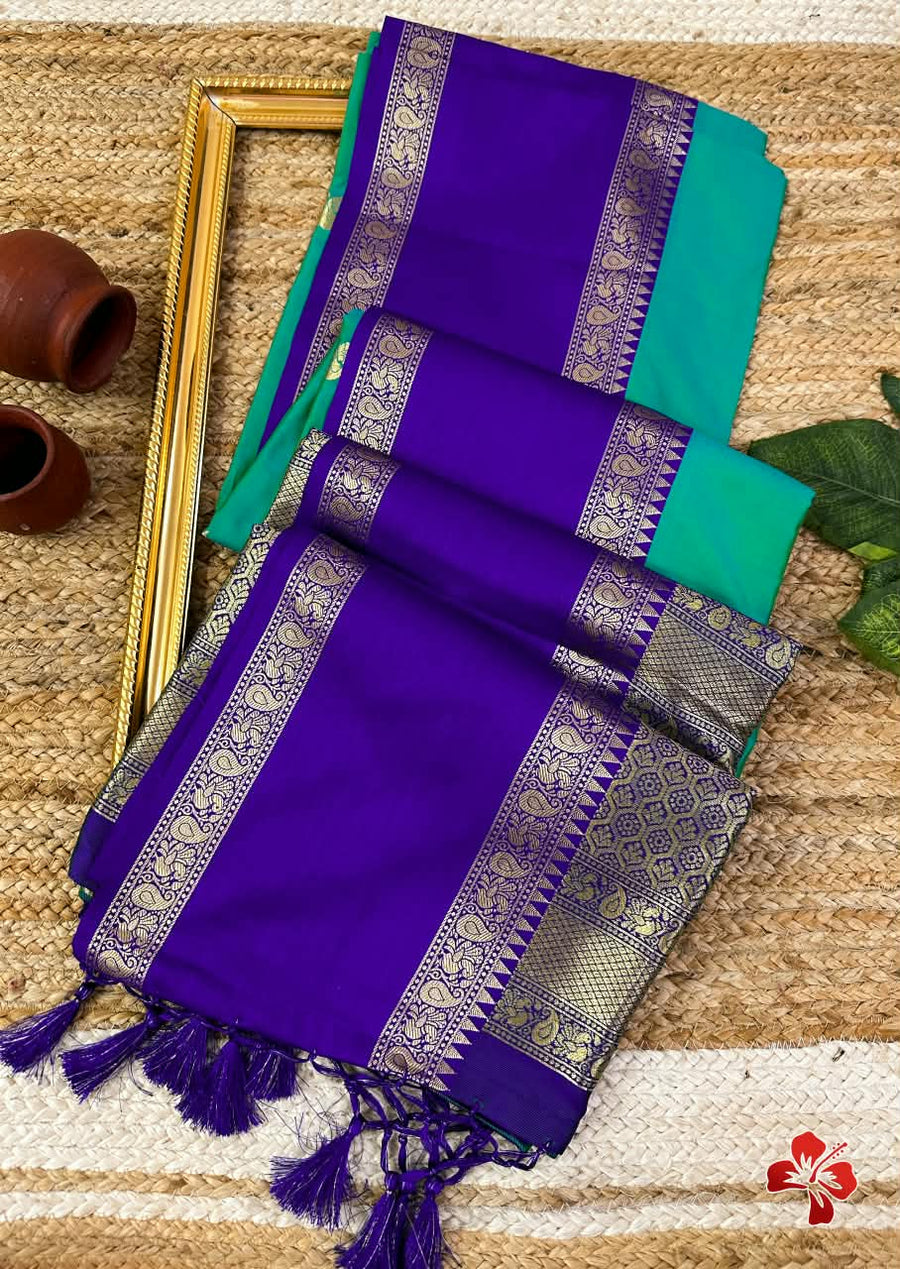 semi-Kanjivaram soft silk saree