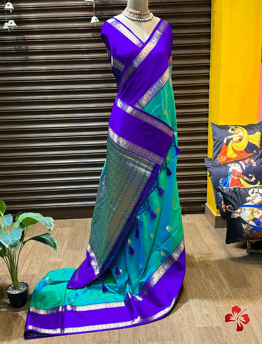 semi-Kanjivaram soft silk saree