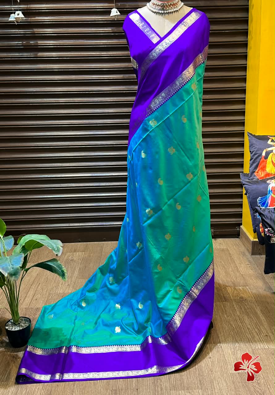 semi-Kanjivaram soft silk saree