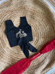 Red Chanderi lehenga set