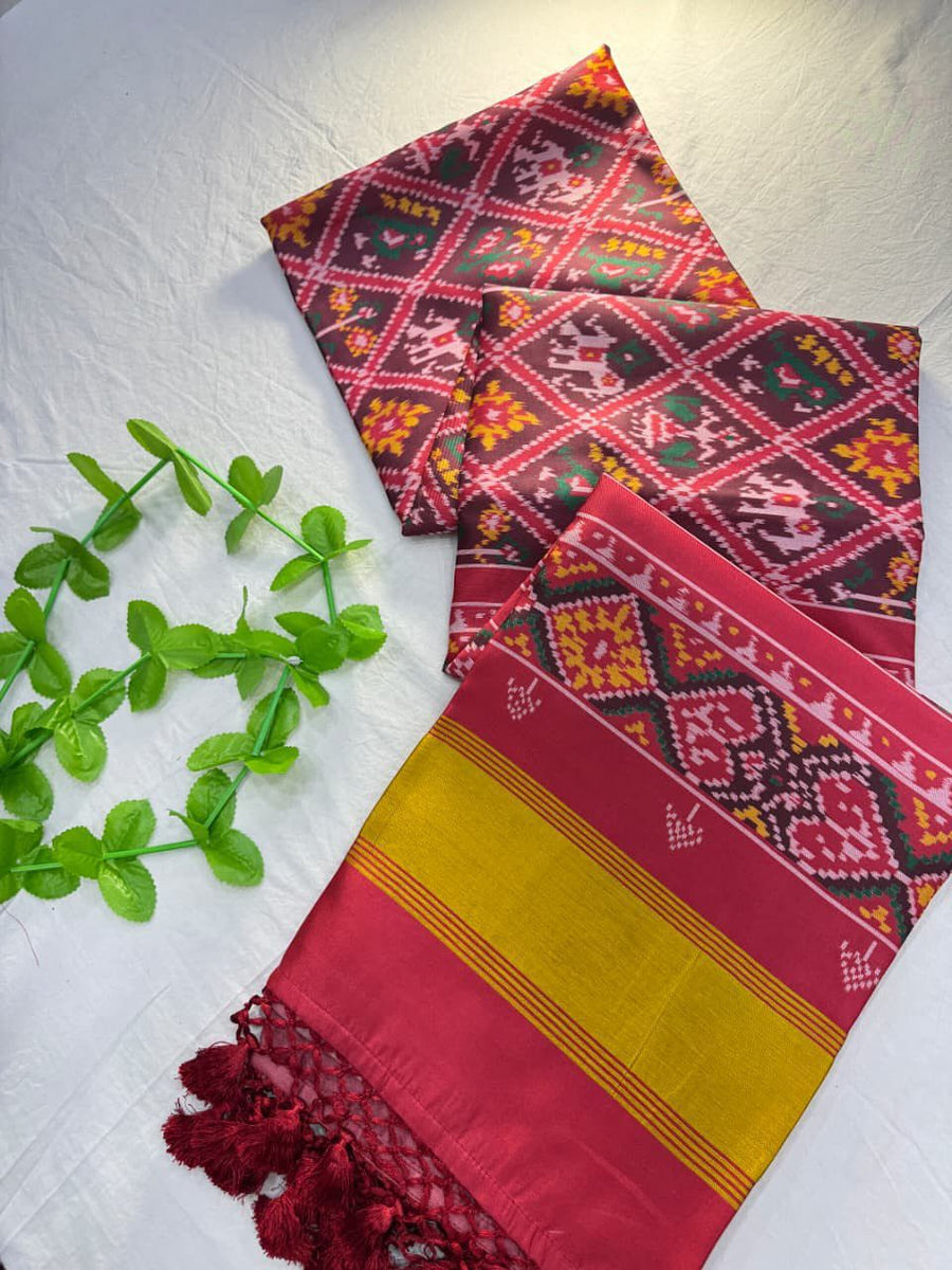 Premium Soft Pure Patola Silk Saree