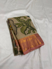 Pen Kalamkari Bangalore silk saree