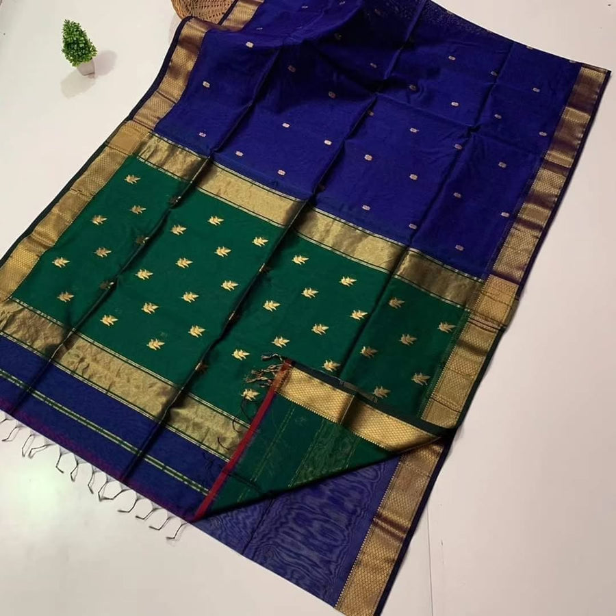 Cotton by Silk Maheswari sarees