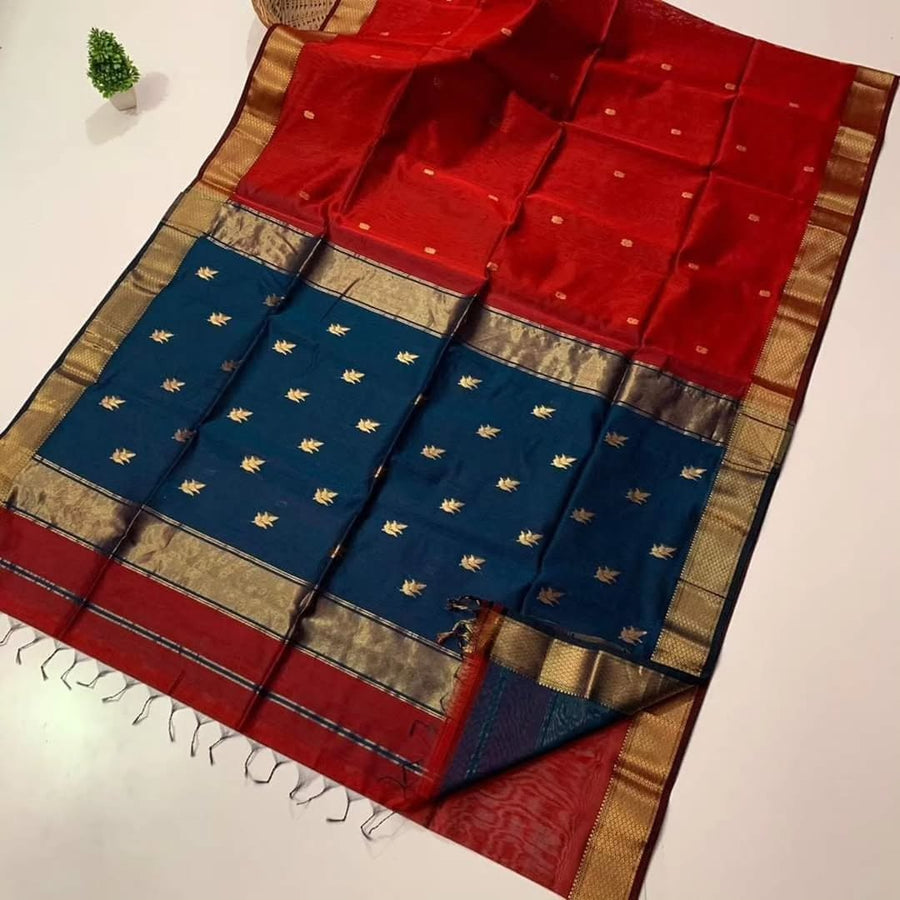 Cotton by Silk Maheswari sarees