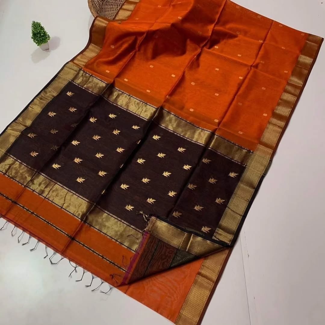 Cotton by Silk Maheswari sarees