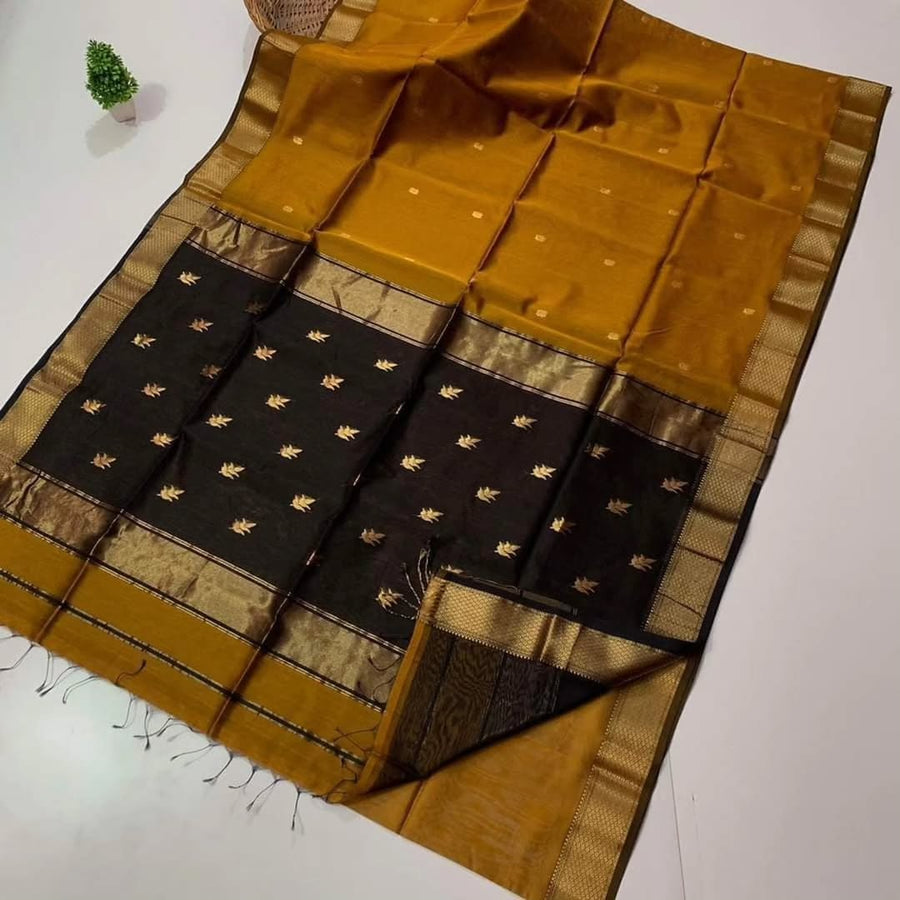 Cotton by Silk Maheswari sarees