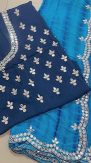 Pure chinnon saree