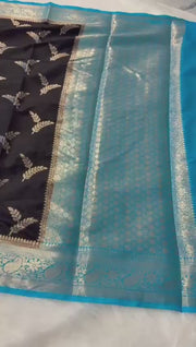 Beautiful Banarasi semi katan silk sarees