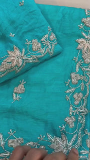 pure chinnon saree