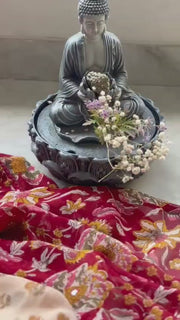 Stunning kalamkari printed pure georgette saree