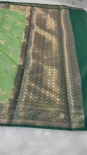 Beautiful Banarasi semi katan silk sarees