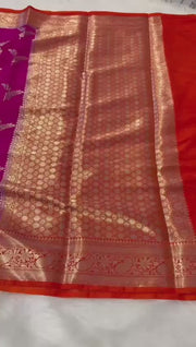 Beautiful Banarasi semi katan silk sarees