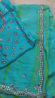 Pure chinnon saree