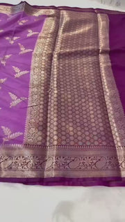 Beautiful Banarasi semi katan silk sarees