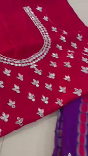 Pure chinnon saree