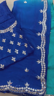 Pure chinnon saree