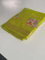 Authentic Mangalagiri Pochampally silk pattu dress material