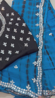Pure chinnon saree