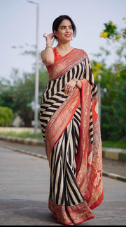 Ajrakh Modal Silk - Anvitha Collections