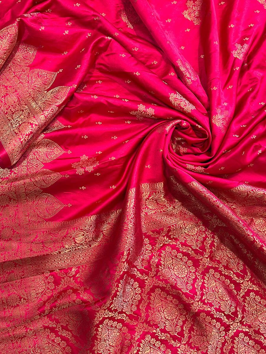 Pure Banarasi Mashru Satin Saree - Anvitha Collections