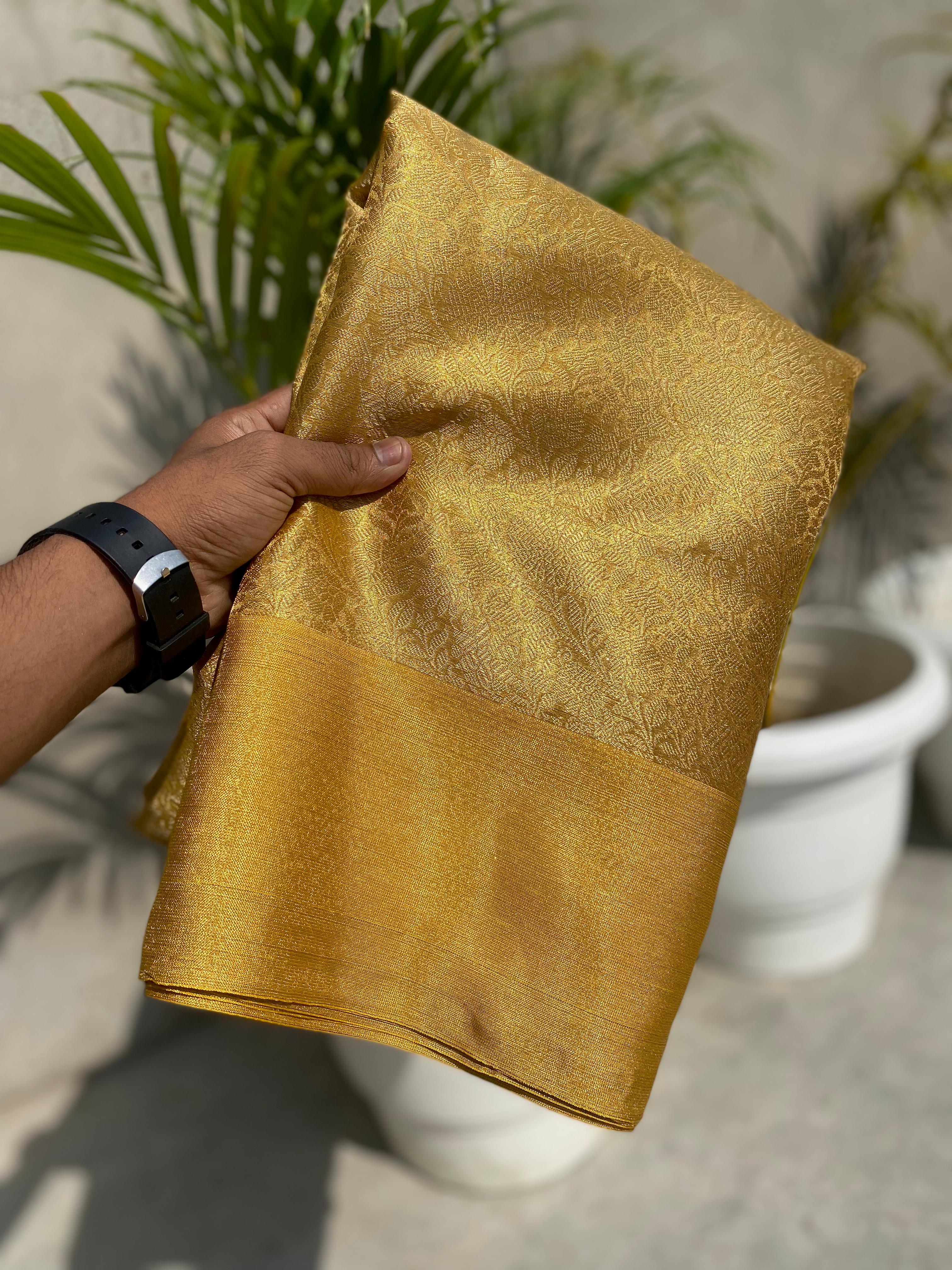 Nita Ambani Inspired Kanchipuram Tissue Saree - Anvitha Collections