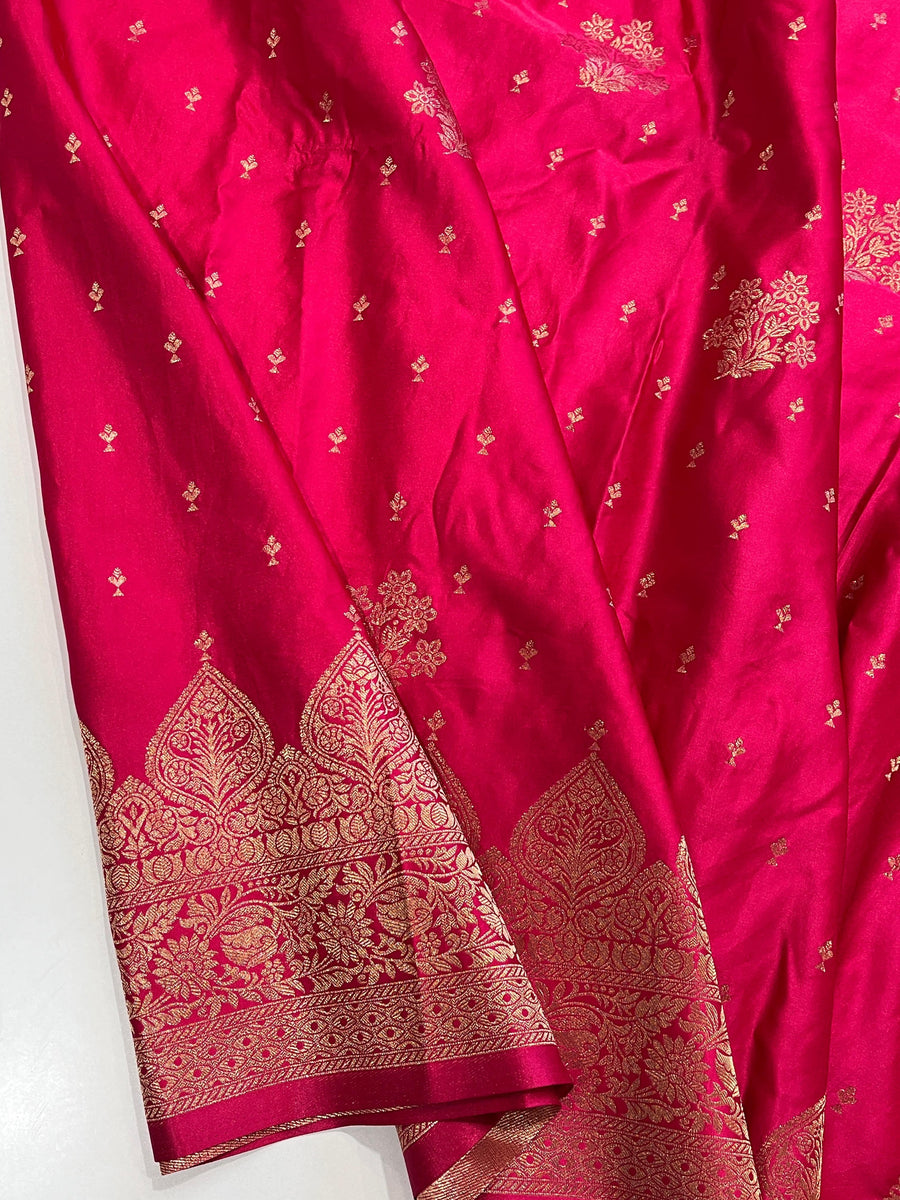 Pure Banarasi Mashru Satin Saree - Anvitha Collections