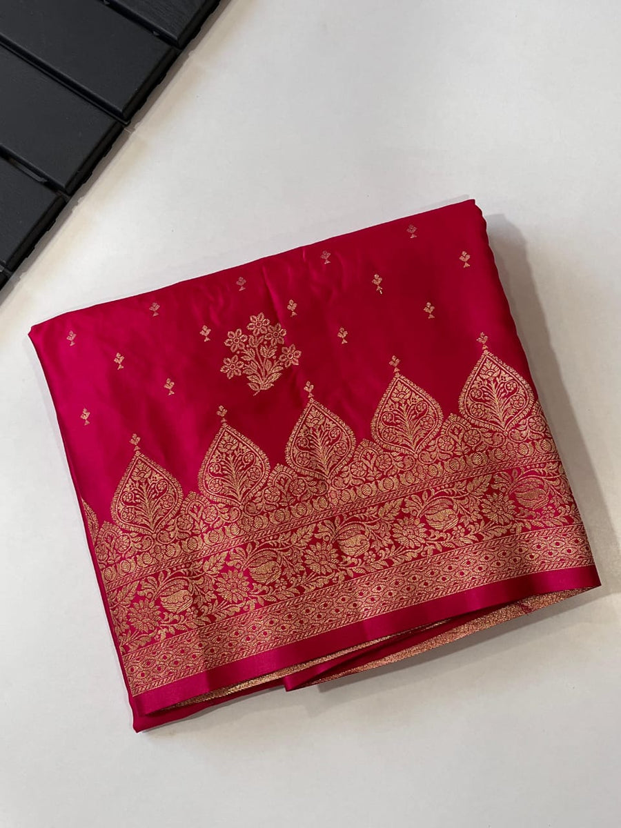 Pure Banarasi Mashru Satin Saree - Anvitha Collections