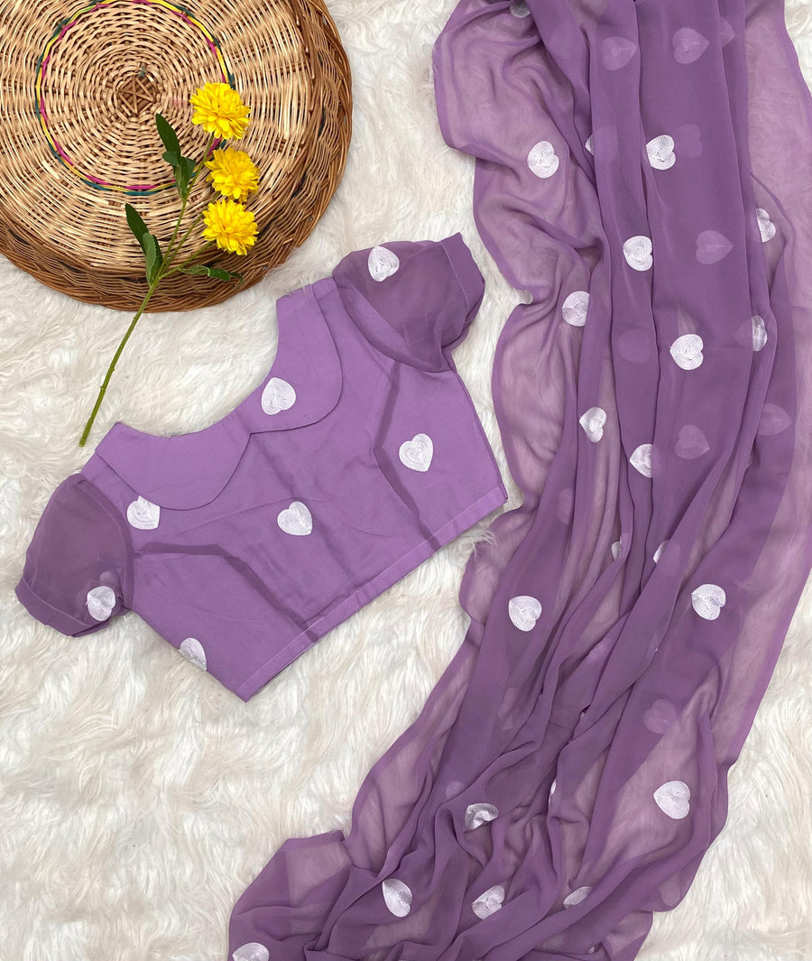 Pure Chiffon Georgette Saree - Anvitha Collections