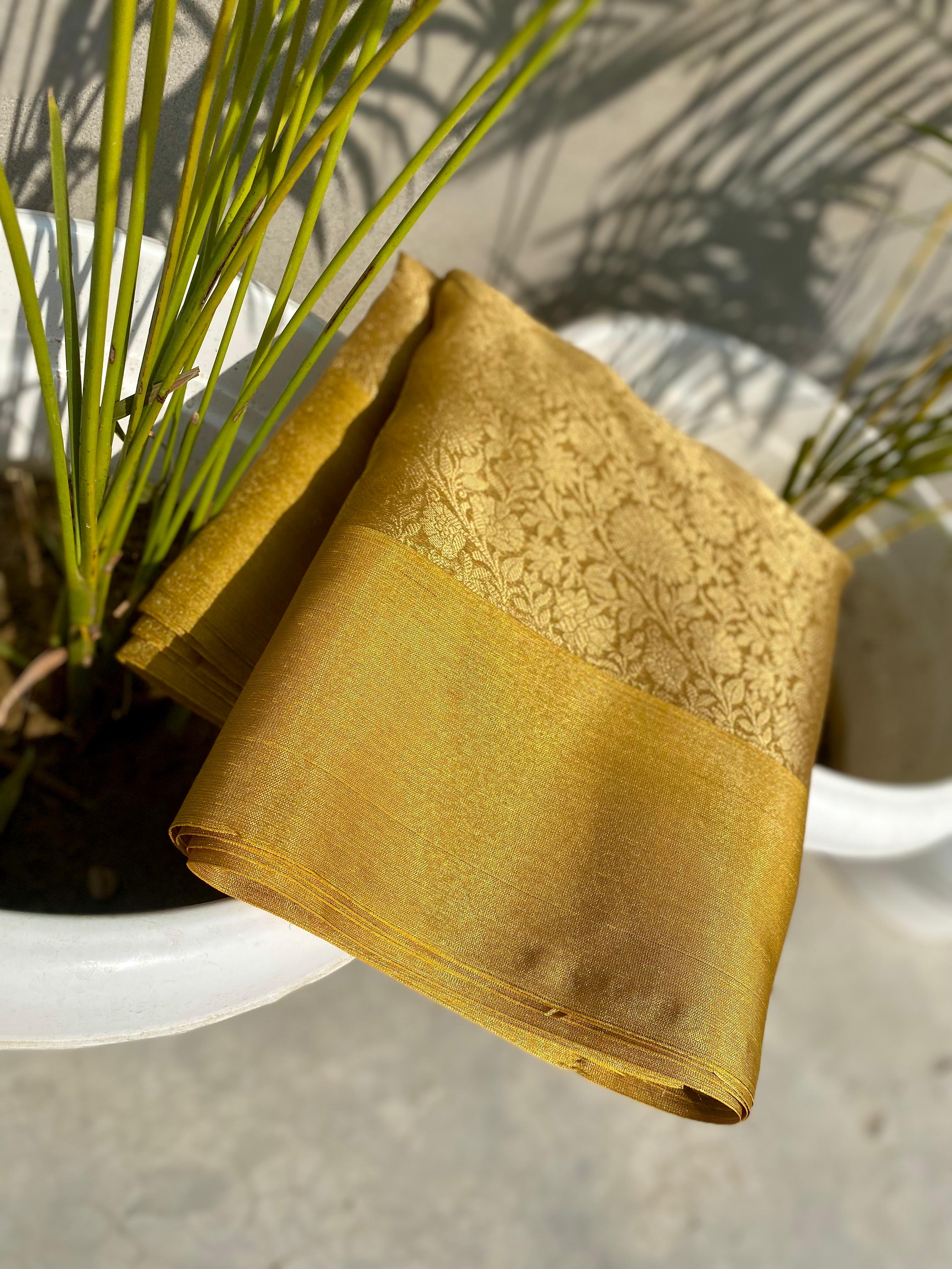 Nita Ambani Inspired Kanchipuram Tissue Saree - Anvitha Collections