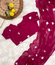Pure Chiffon Georgette Saree - Anvitha Collections