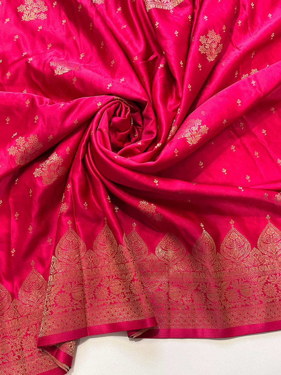 Pure Banarasi Mashru Satin Saree - Anvitha Collections