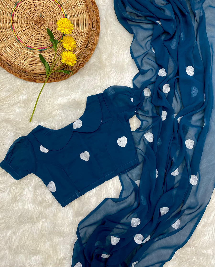 Pure Chiffon Georgette Saree - Anvitha Collections